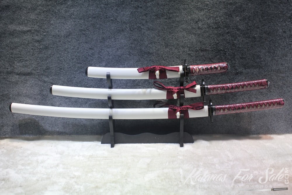 3 Piece Samurai Sword Set Samurai Katana Wakizashi Tanto 