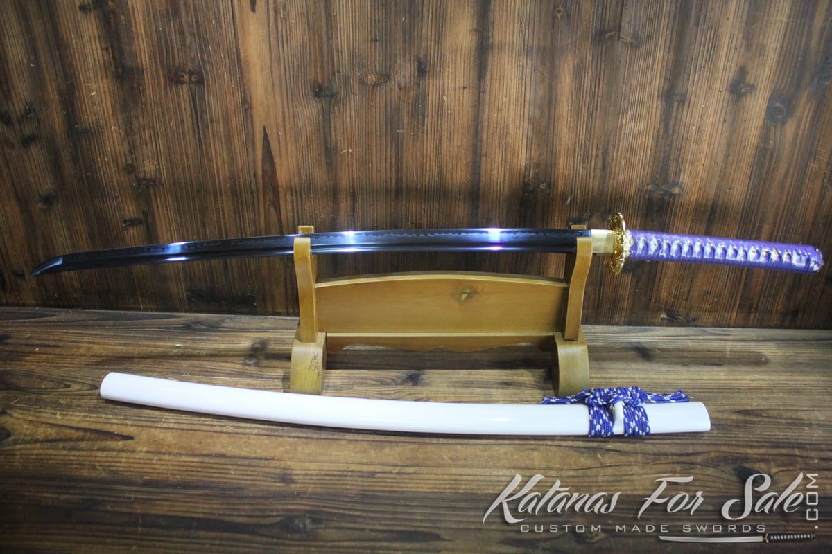 Hand Forged Blue T1095 steel Lightning blade Japanese samurai sword Full Tang 