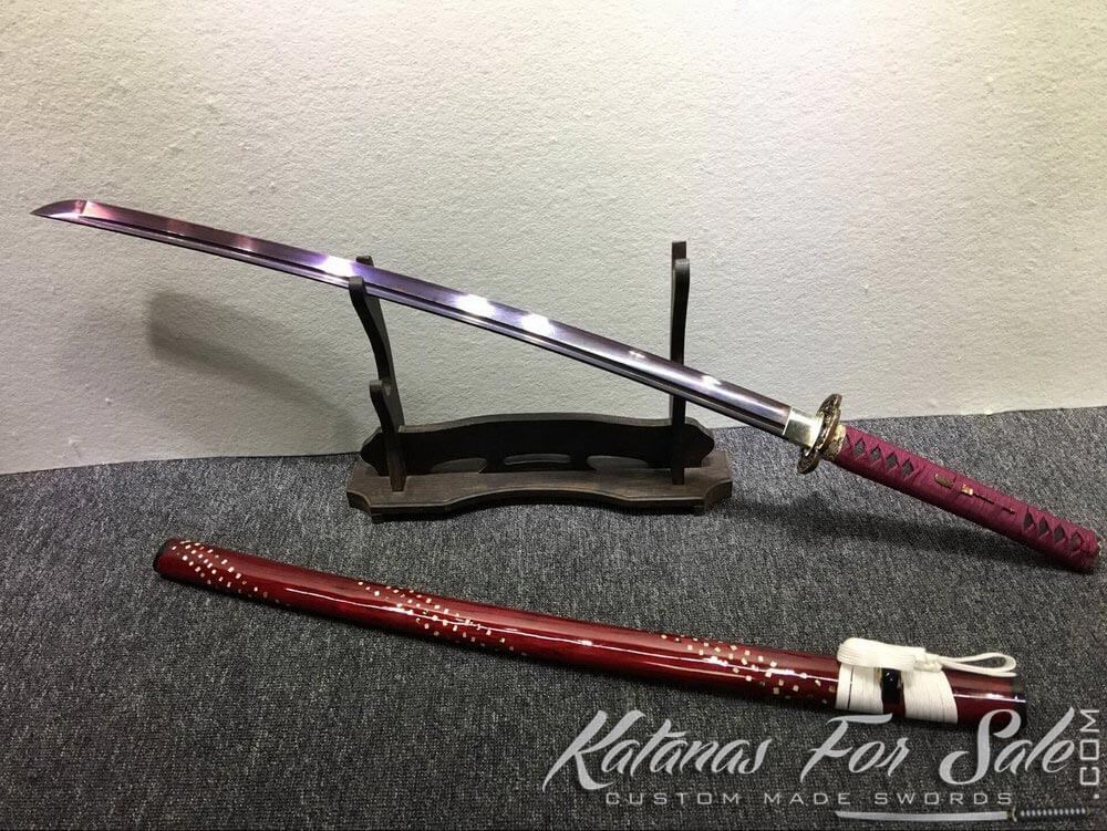 T10 Folded Steel Purple Blade Katana Sword - Image 4