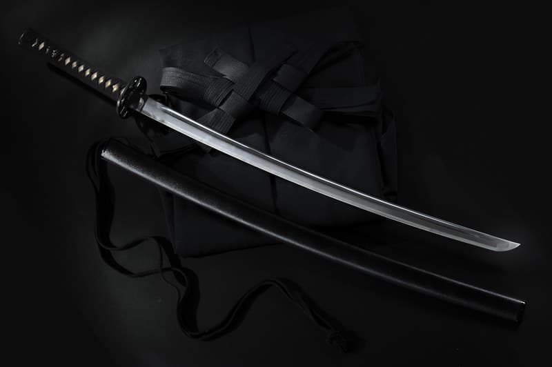 Japanese katana samurai sword. 