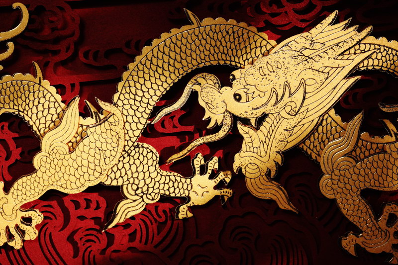 Traditional Chinese dragon painting