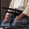 Samurai with daisho set of katana and wakizashi