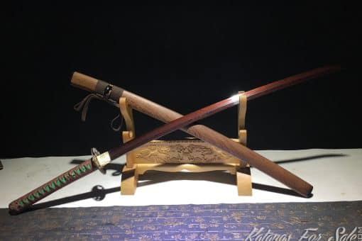 Hand-Made-Samurai-Japanese-Katana-Red-Acid-Blade